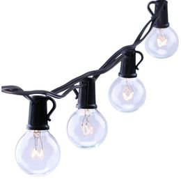 G40 Bulb Globe String Lights with Clear Bulb Backyard Patio Lights Vintage Bulbs Decorative Outdoor Garland Wedding3039