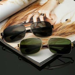 Fashion Rectangle Sunglasses Men Women Designer Metal Frame Outdoor UV400 Driving Sun Glasses Z39 with Case176d