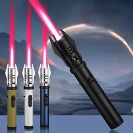 2023 Planet Lightsaber Butane No Gas Lighter 360° Use Metal Outdoor Windproof Turbine Torch Jet Gun BBQ Welding Cigar Tool