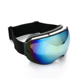 Adult ski goggles large spherical glasses double anti-fog mountain goggles can card myopia goggles PF