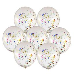 36 Inch Latex Balloons Giant Confetti Balloon Big Clear Inflatable Wedding Mariage Happy Brithday Party Decoration Favor261c