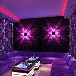 Wall Mounted LED Wall Lamp Indoor LED Projection Colourful Lighting Mural Luminaire Background Wall Light for Home el KTV Bar211d