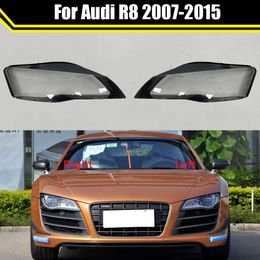 Car Front Glass Lens Lamp Shade Shell For Audi R8 2007-2015 Headlamp Transparent Lampcover Auto Light Case Headlight Cover