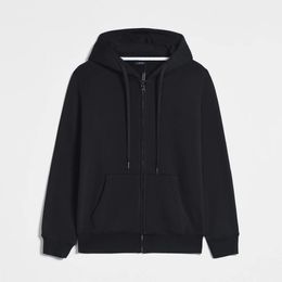 Full Zipper Hoodie Sweatshirt Jacket Black Cotton Men Hooded Jumper Casual Coat Size M-XXXL