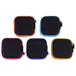 Mini Zipper Hard Headphone Case PU Leather Earphone Storage Bag Protective USB Cable Organizer Portable Earbuds Pouch box315r