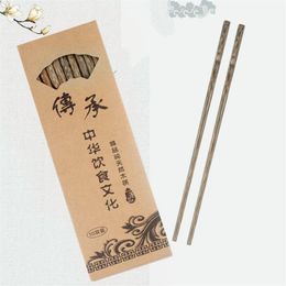 10pairs 25 CM Wooden Chopsticks Handmade Dishwasher Safe Chinese Classic Style Gift FAS6 F1219315o