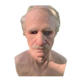 Halloween Realistic Old Man Mask Funny Cosplay Prop Masks Supersoft Another me Adult Mask Face Cover Creepy Party Decoration X0803212D