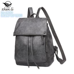 Whole women shoulder bag 5 colors multifunctional soft leather backpack simple Joker solid color womens handbag large capacity282j