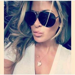 Occhiali da sole da aviazione di design di marca grande Occhiali da sole moda uomo Occhiali da sole femminili per occhiali da donna Kim Kardashian Oculo307f