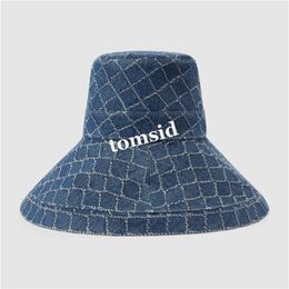 Brand Letter Denim Designer Bucket Hat Men Designers Baseball Caps Hats Mens Womens Wide Brim Hat Fashion Sunhat Casquette Sport G297k