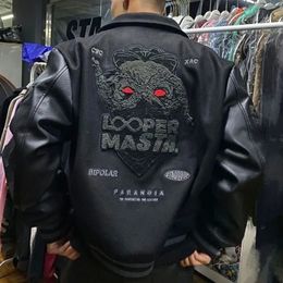 Men's Jackets Street Gothic Embroidered Jackets And Coats Men Y2K Harajuku Style Hip Hop Baseball Jacket Punk High Street Jackets 231208