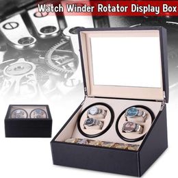 Watch Winder Rotator PU Leather Storage Case 4 6 Display Box Organizer 10 Slots Simple Structure Silent Operation210d