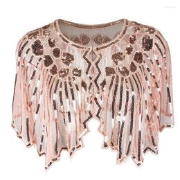 Scarves Retro Geometric Sequin Beaded Cape Vintage 1920s Shawl Wraps Flapper Cover Up Women Lady Mesh Scarf For Party Evening Gown3649