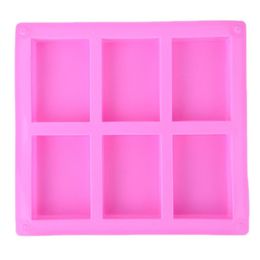 6 Cavities Handmade Rectangle Square Silicone Soap Mold Chocolate DOOKIES Mould Cake Decorating Fondant Molds 1 Piece218k