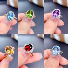 925 Sterling Silver AAA Zircon Adjustable Opening Ring For Women Engagement Wedding Party Gift Silver Jewellery Ring