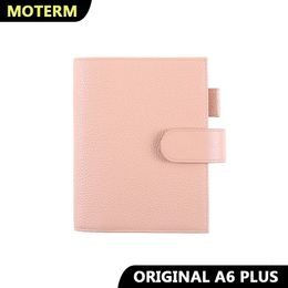 Notepads Moterm Original Series A6 Plus Cover for A6 Stalogy Notebook Genuine Pebbled Grain Cowhide Planner Organizer Agenda Journal 231208