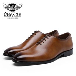 DESAI Oxford Business Dress 554 Lace-Up Mens Formal Full Grain Leather Minimalist Shoes For Men 231208 951 75