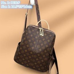 Whole factory women shoulder bags 2 styles of large-capacity vertical printed backpack street trend contrast leather handbag s238l