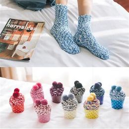 Christmas Lady Soft Floor Socks Home Clothing Accessories Candy Women Fluffy Socks Warm Winter Cosy Lounge Bed Xmas Gift310l