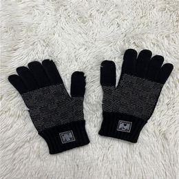 NEW Warm Knitted Winter Five Fingers Gloves For Men Women Couples Students Keep warm Full Finger Mittens Soft Even mean308Q