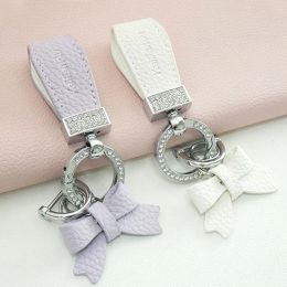 New Pendant Keychains Women Men Car Key Ring Holder Girls Charms Bags Hanging Ornaments Exquisite Bow Pendant Key Chains