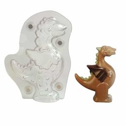 3D dinosaur Shape Polycarbonate chocolate Molds Without magnet PC Chocolate Mould for Baking Candy Cake Decorating Pastry Tool Y20308F