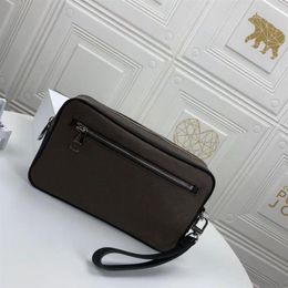 M42838 KASAI handbag men strap wrists bag fashion women brown flower wrist toiletry kits totes wallet man canvas outdoor clutch ba2458