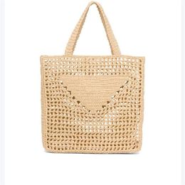 2023 Women Straw Shopping Bag Wine Coconut Fiber Tote Bags Ladies Summer Fashion Beach Crochet Pouch fashion handbags size33 38cm286E