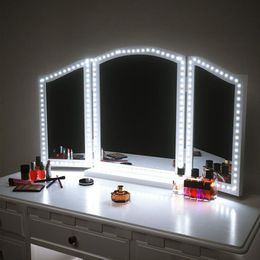 LED Makeup Mirror Strip light 13ft 4M 240LEDs Vanity Mirror Lights LED Strip Kit Mirror For Makeup table Set with Dimmer S Shape2319