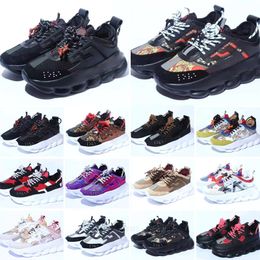 Luxury Designer Casual Shoes Top Quality Chain Reaction Wild Jewels Chain Link Running Shoes Sneakers