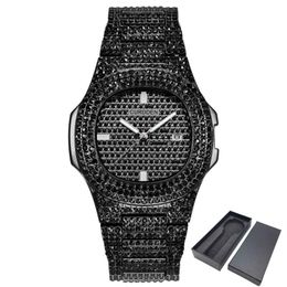 ICE-Out Bling Diamond Watch For Men Women Hip Hop Mens Quartz Watches Stainless Steel Band Business Wristwatch Man Unisex Gift CX2301Y