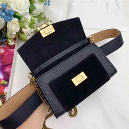 Very cheap women handbag cross body fashion gold chain shoulder bags Genuine Leather waist bag lady clutch purse 9006 16x9 5x4 5cm242v