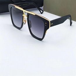Summer Pilot Sunglasses Metal Gold Black Frame Gray Gradient Lens Sun Glasses Mens Sunglasses Shades uv400 Protection with Box317V