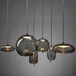 Knot Glass Pendant Lights Lighting Nordic Minimalist Led Designer Living Room Hanging Lamp Creative Lustre Lampada Camera2020