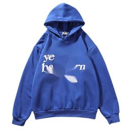 Kanyess Hoodie Designer Fashion Man Sweatshirts Rebirth Sweater Male And Female Students CP Autumn/Winter FM Little White Foam Letter Hoodie Coat