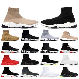 Womens Mens Designer Sock Shoes OG Casual Speed Trainer Speeds 2.0 Black White Red Clear Sole Runners Top Quality Socks Ankle Boots Slip on Cloud Loafers Sneakers