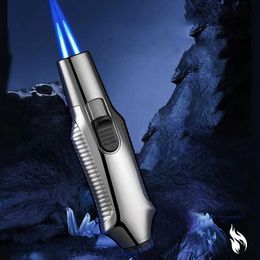 New Handheld Small Spray Gun Portable Outdoor Camping Igniter Windproof 1300° Blue Flame Inflatable Lighter Gift for Men