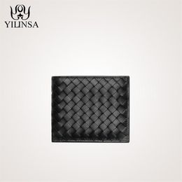 Cow Leather Purses Men Women Simple Durable Travel clutch Bank Business ID Card Wallet Holder Case with Coin Purse2439