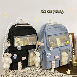 School Bags Cute Girls Backpack Women Large Capacity Ins For Teenage Female Korean Harajuku Student Bookbag191j