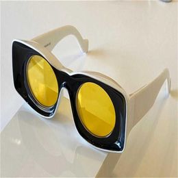 Sunglasses Fashion sunglasses 400331 special design Colour square frame round lens Avant-garde style crazy interesting with case194b