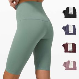 LL LEMONS Leggings pants Women -A High-Rise gym Yoga Shorts Sports Hot Trousers Atheltic Outfits Sportswear Slim Running Riding Fiess Wear wear