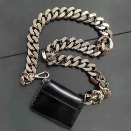 Kara Bag Thick Chain Waist Bag Fashionable Slung Change Chest Bag Ins Super Fire Mini Leather Mini wallet 3 SIZES 220623259m