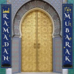 Eid Mubarak Door Porch Banner Hanging Garland Flag Muslim Islamic EID Ramadan Kareem Festive Home Decor217P