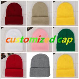 2022 Fashion Customised Knitted Beanies Hip Hop Winter Warm One Size Fitted Hat Beanies Crochet Elasticity Knit Casual Caps Send S6398875