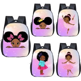 Cute Little African American Ballerina Dancing Backpack Children School Bags Afro Girl Boobag Kids Kindergarten Toddler Bag 2202122073