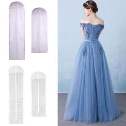 Storage Bags Non-woven Fabric Wedding Dress Gown Dustproof Cover Bridal Garment Bag Long Clothes Protector Case277R