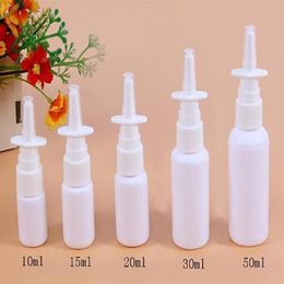 Plastic Nasal Spray Bottle with Pump Sprayer PE Spray Bottle 10ml 20ml 30ml 50ml Refillable Bottle207j