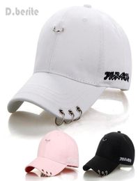 Mens Snapback Hats Fashion K Pop Iron Ring Hats Adjustable Baseball Cap Unisex Caps Snapback Hip Hop Caps242B2878334