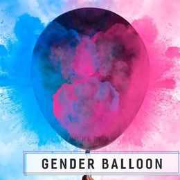 Gender Reveal Balloons 36 inch Black Confetti Latex Balloon Boy or Girl Gender Reveal Party Balloon Giant Balloon With Pink Blue C2387