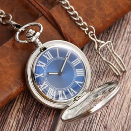 Pocket Watches Xmas Gift Luxury Watch Men Relogio Digital Steampunk Pocket Watch Clock Vintage Self Wind Stylish Blue Dial Automatic Mechanical 231208